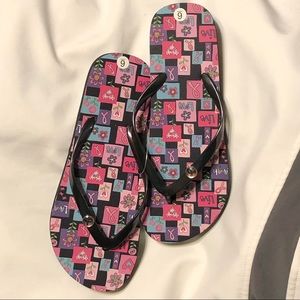 Pink Ribbon Breast Cancer Awareness flip flops